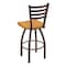 Holland Bar Stool Co 30" Swivel Bar Stool, Bronze Finish, Med Oak Seat 41030BZMedOak - alternate 2